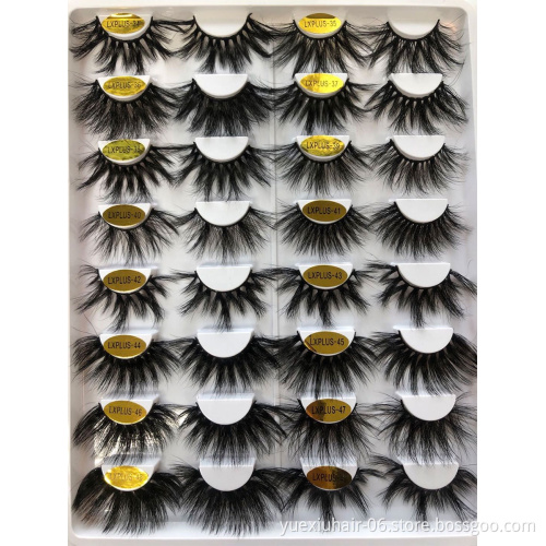 Eyelashes Vendor Mink Eyelashes Suppliers Natural 25MM 3D Mink Magnetic Eyelashes Vendor Customized Box